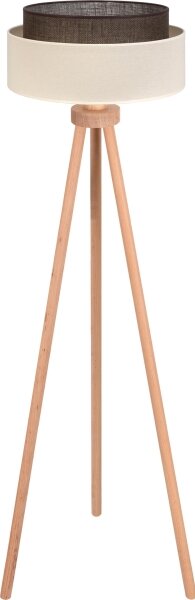 Brilagi - LED подова лампа BOHO стил 1xE27/15W/230V кремава/кафява
