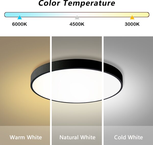 Brilagi - димируемо LED осветително тяло POOL LED/60W/230V 3000-6000K диаметър 60 см черно + дистанционно