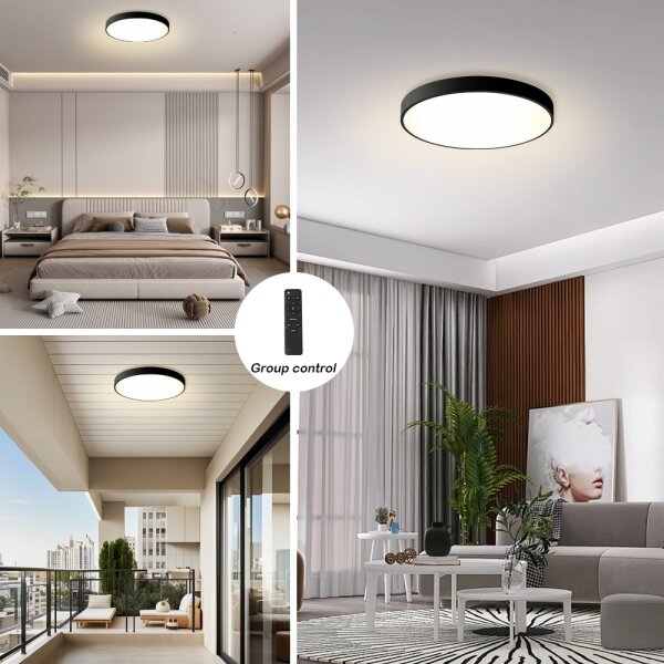 Brilagi - димируемо LED осветително тяло POOL LED/60W/230V 3000-6000K диаметър 60 см черно + дистанционно