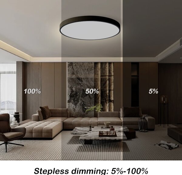 Brilagi- Димируема LED лампа POOL SMART LED/180W/230V Ø 120 см Wi‑Fi Tuya черна + дистанционно управление