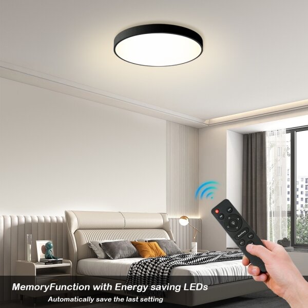 Brilagi - димируемо LED осветително тяло POOL LED/60W/230V 3000-6000K диаметър 60 см черно + дистанционно