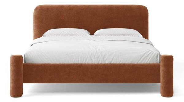 Теракотено двойно легло 160x200 cm тапицирано с включена подматрачна рамка Vera – Micadoni