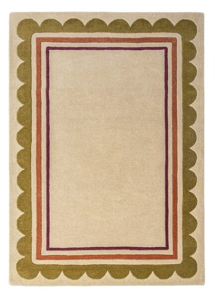 Ръчно изработен вълнен килим в естествен цвят 120x170 cm Lois – Flair Rugs
