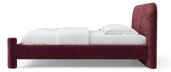 Кафяво двойно легло 160x200 cm тапицирано с включена подматрачна рамка Vera – Micadoni