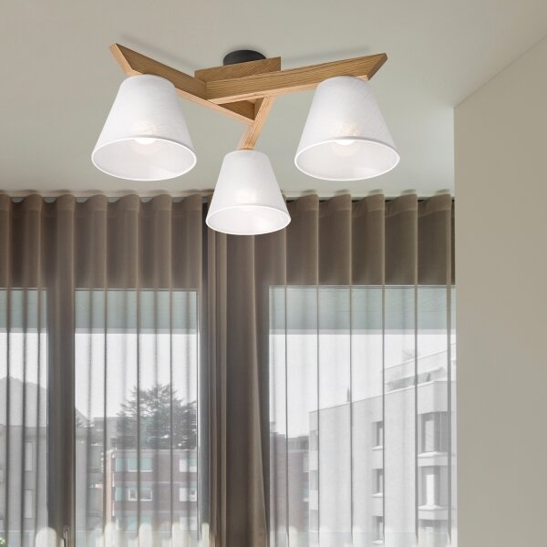 Brilagi - LED Полилей за повърхностен монтаж ANTHONY 3xE14/40W/230V дъб/бял