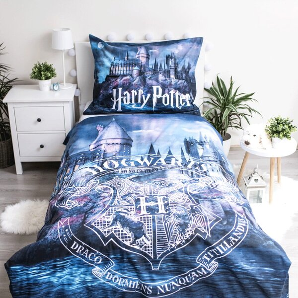 Детско памучно спално бельо със светещ ефект , 140 x 200 cm Harry Potter - Jerry Fabrics