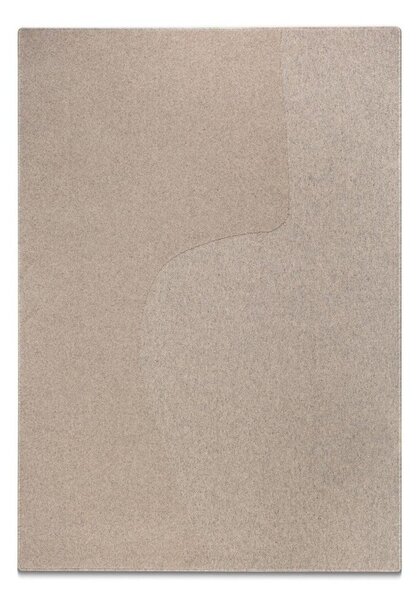 Кафяво-сив вълнен килим 160x230 cm Abstract – Micadoni