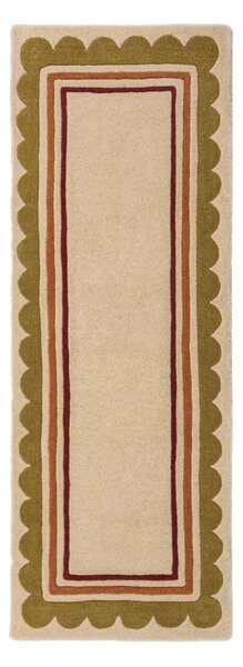 Ръчно изработена вълнена пътека в естествен цвят 80x230 cm Lois – Flair Rugs