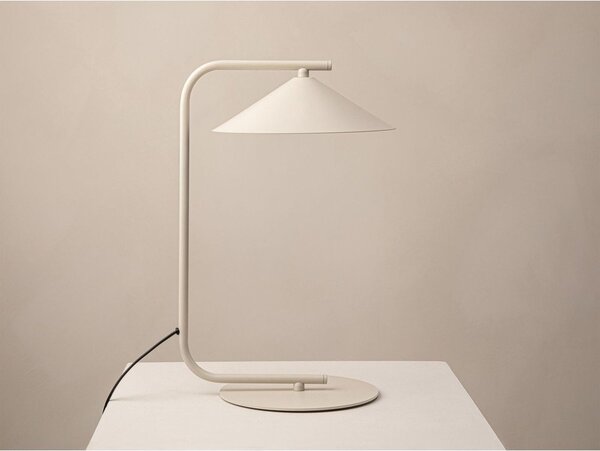 Кремава метална настолна лампа (височина 42 cm) Nocte – Micadoni