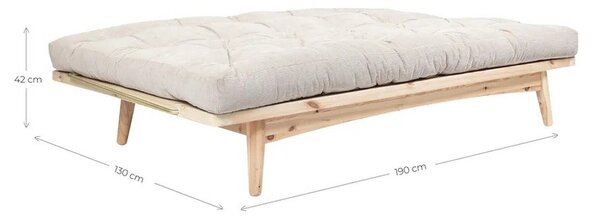 Розов разтегателен диван 190 cm Folk - Karup Design