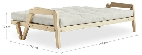 Разтегателен диван горчица 204 cm Grab Clear - Karup Design