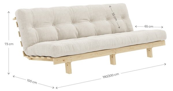 Сиво-бежов ленен диван 200 cm Lean - Karup Design