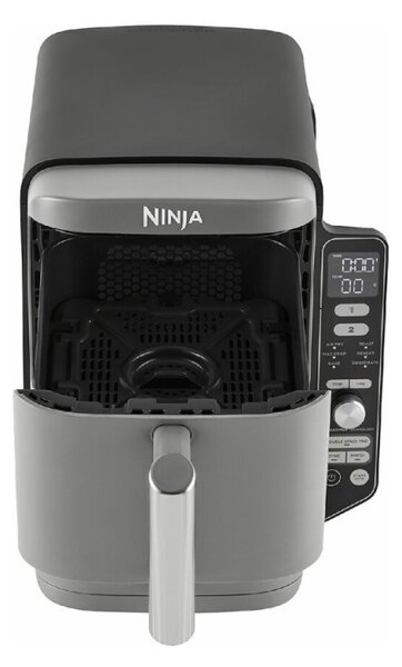 Двоен фритюрник с горещ въздух Ninja SL400EU, 2470W, 9.5 л, 2 кошници, 6 програми, Max Crisp, Функции Sync и Match, Сив