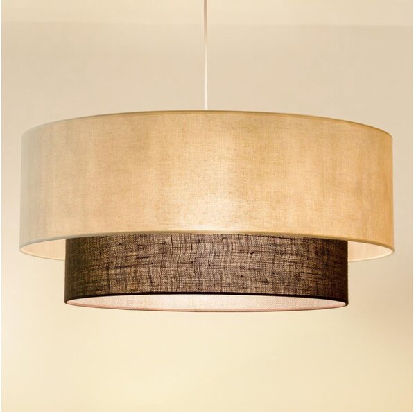 Brilagi - LED полилей на кабел BOHO STYLE 3xE27/15W/230V диаметър 60 cm кремав/кафяв