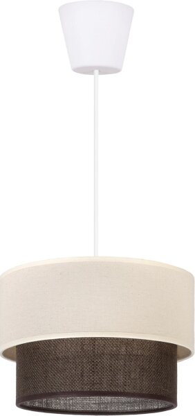 Brilagi - LED полилей на кабел BOHO стил 1xE27/15W/230V Ø 25 см кремав/кафяв