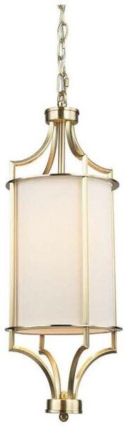 Open Design OR80568 - Полилей на верига LUNGA 1xE27/15W/230V месинг/бял