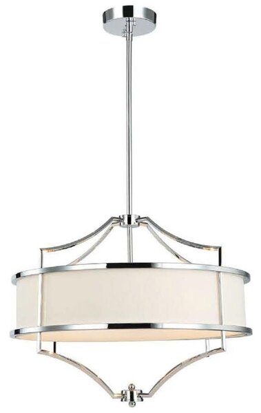 Open Design OR80919- Полилей на тръба STESSO 4xE27/15W/230V Ø 55 cm хром/бял