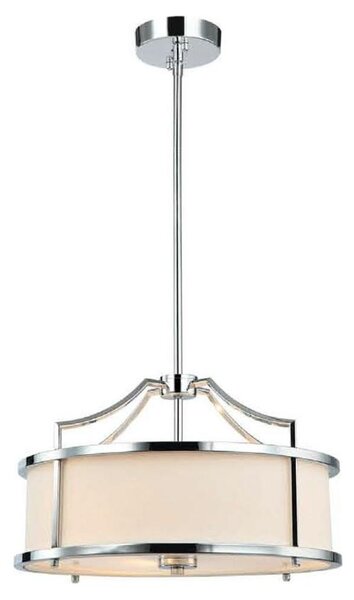 Open Design OR80865 - Полилей на прът STANZA 3xE27/15W/230V Ø 42 cm l. хром/бял