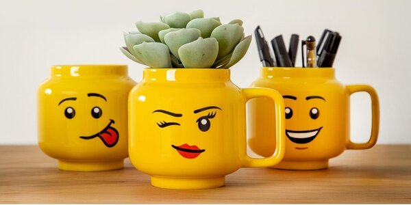 Жълта керамична бебешка чаша 530 ml Head - LEGO®