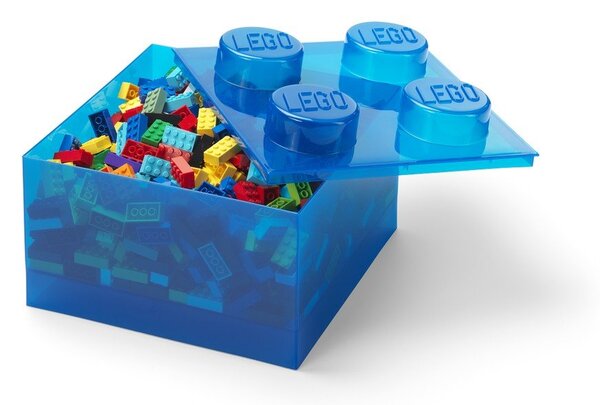Синя пластмасова детска кутия за съхранение 25x25x18 cm – LEGO®
