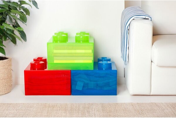 Червена пластмасова детска кутия за съхранение 25x25x18 cm – LEGO®