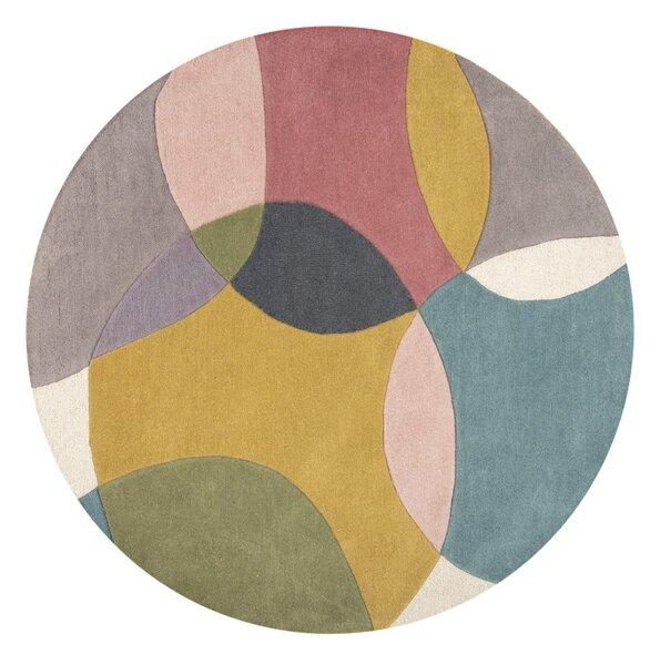 Ръчно изработен вълнен кръгъл килим ø 160 cm Glow Multi – Flair Rugs