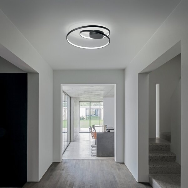 Ideal Lux - LED Димируем плафон OZ LED/48W/230V Ø 60 см CRI 90 черен