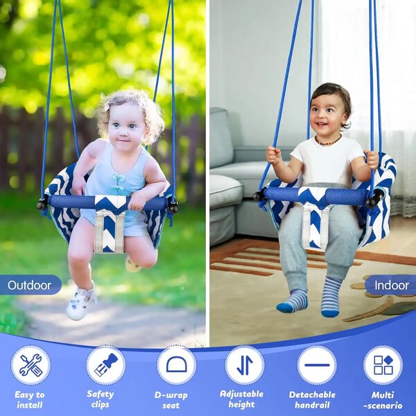 Swingjoy™ висяща детска люлка с напрежението