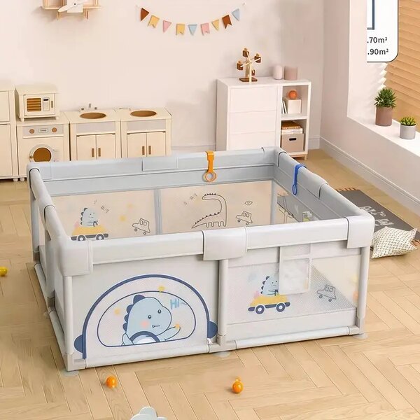Детска кошара за игра Playfort™ - 180 X 150 Cm, Детска кошара за игра PlayFort™ (Сив) - 180 x 150 cm