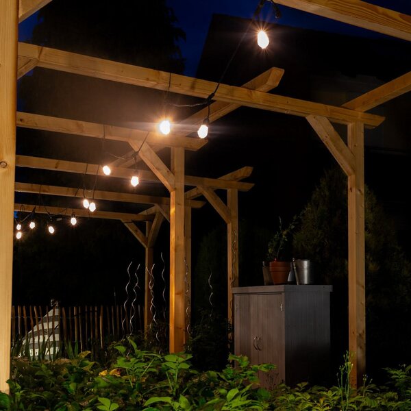 OSRAM SMART+ WiFi LED верига STRINGLIGHT, RGBW 12-flg., Затъмняване, Черен, Пластмаса, Модерен