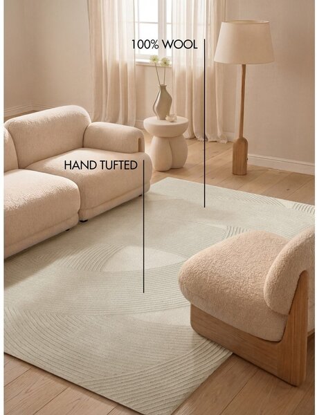 Кремав вълнен килим 120x170 cm Kensington Victoria – Ted Baker
