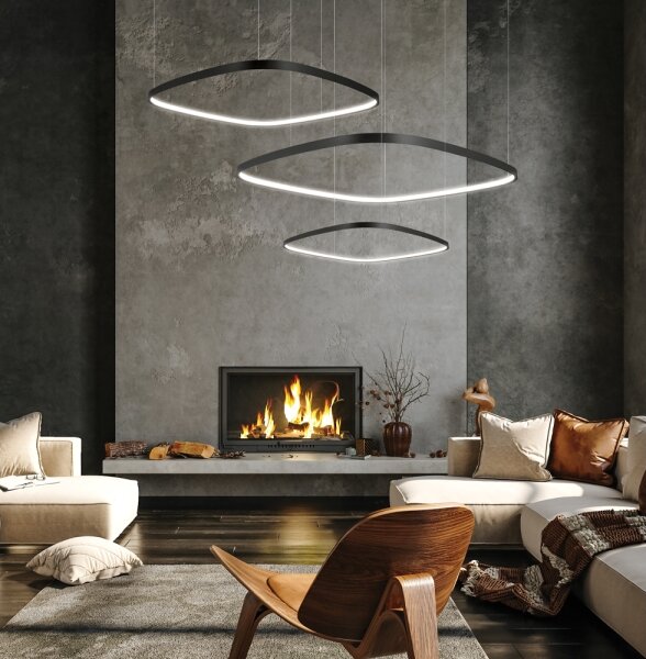 LED димируем полилей на кабел LORENZO LED/70W/230V 3000/4000/6000K черен + дистанционно управление