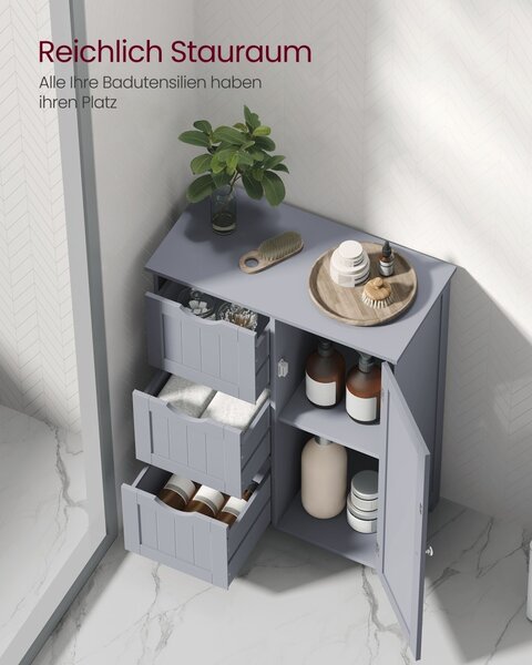 Шкаф за баня Vasagle Grey 60x30x81 cm