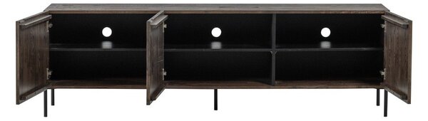 Кафява маса за телевизор от масивен бор 180x56x46 cm Bono – WOOOD