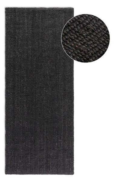 Черна пътека от юта 80x200 cm Bouclé - Hanse Home