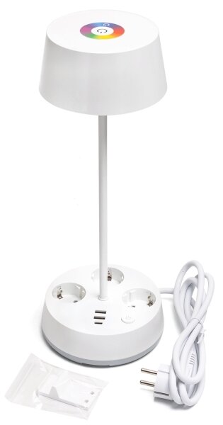Aigostar-LED RGBW димируема настолна лампа с контакти и USB LED/4,6W/230V бяла
