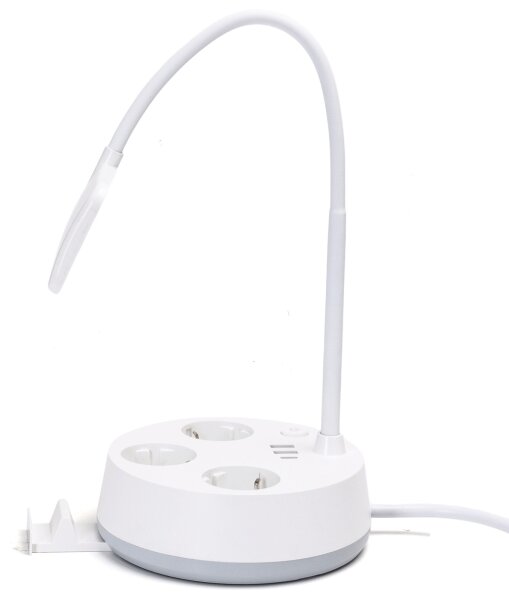 Aigostar - LED димируема настолна лампа с контакти и USB LED/4,6W/230V бяла