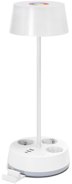 Aigostar-LED RGBW димируема настолна лампа с контакти и USB LED/4,6W/230V бяла
