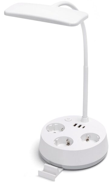 Aigostar - LED димируема настолна лампа с контакти и USB LED/4,6W/230V бяла