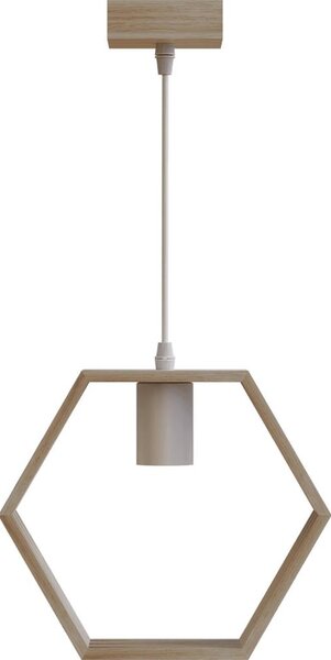 Aigostar - LED дървен полилей на кабел 1xE27/9W/230V 2200K от бор