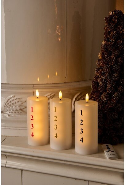 LED свещ на батерии (височина 15 cm) Sille Advent – Sirius