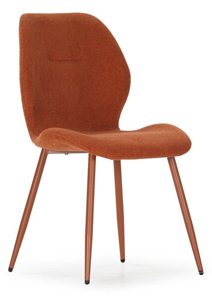 Теракотени тапицирани трапезни столове в комплект 4 бр. Ansu – Marckeric