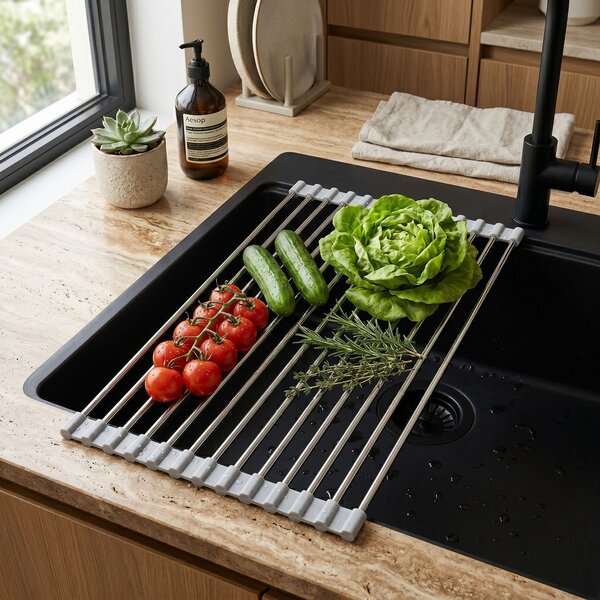 Сгъваем сушилник за мивка REA P12298A Grey