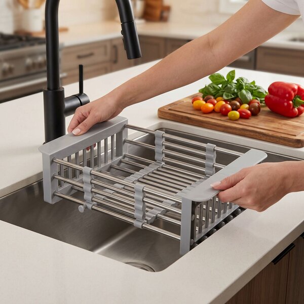 Телескопичен сушилник за мивка REA P14487A Grey