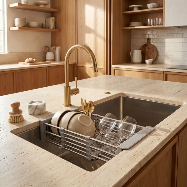 Телескопичен сушилник за мивка REA P14487A Grey