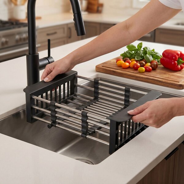 Телескопичен сушилник за мивка REA P14487 Black