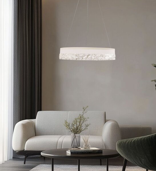 LED полилей на кабел FROZI LED/32W/230V Ø 50 см бял
