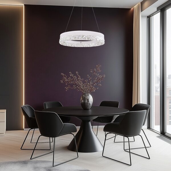 LED полилей на кабел FROZI LED/32W/230V Ø 50 см бял