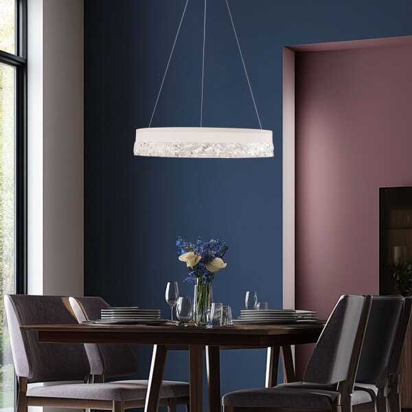 LED полилей на кабел FROZI LED/32W/230V Ø 50 см бял