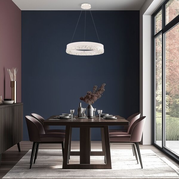 LED полилей на кабел FROZI LED/32W/230V Ø 50 см бял